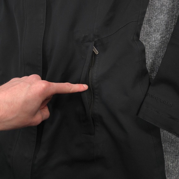 Patagonia Tres Parka Jacket Womens M Black H2No DWR Removable Hood *Shell Only* - Picture 7 of 16